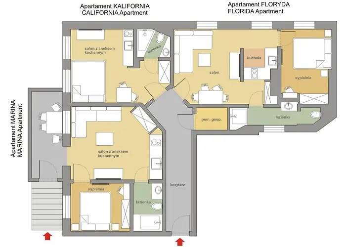 Sanhaus - Kalifornia, Marina I Floryda - Stylowe 200 M Od Plazy *